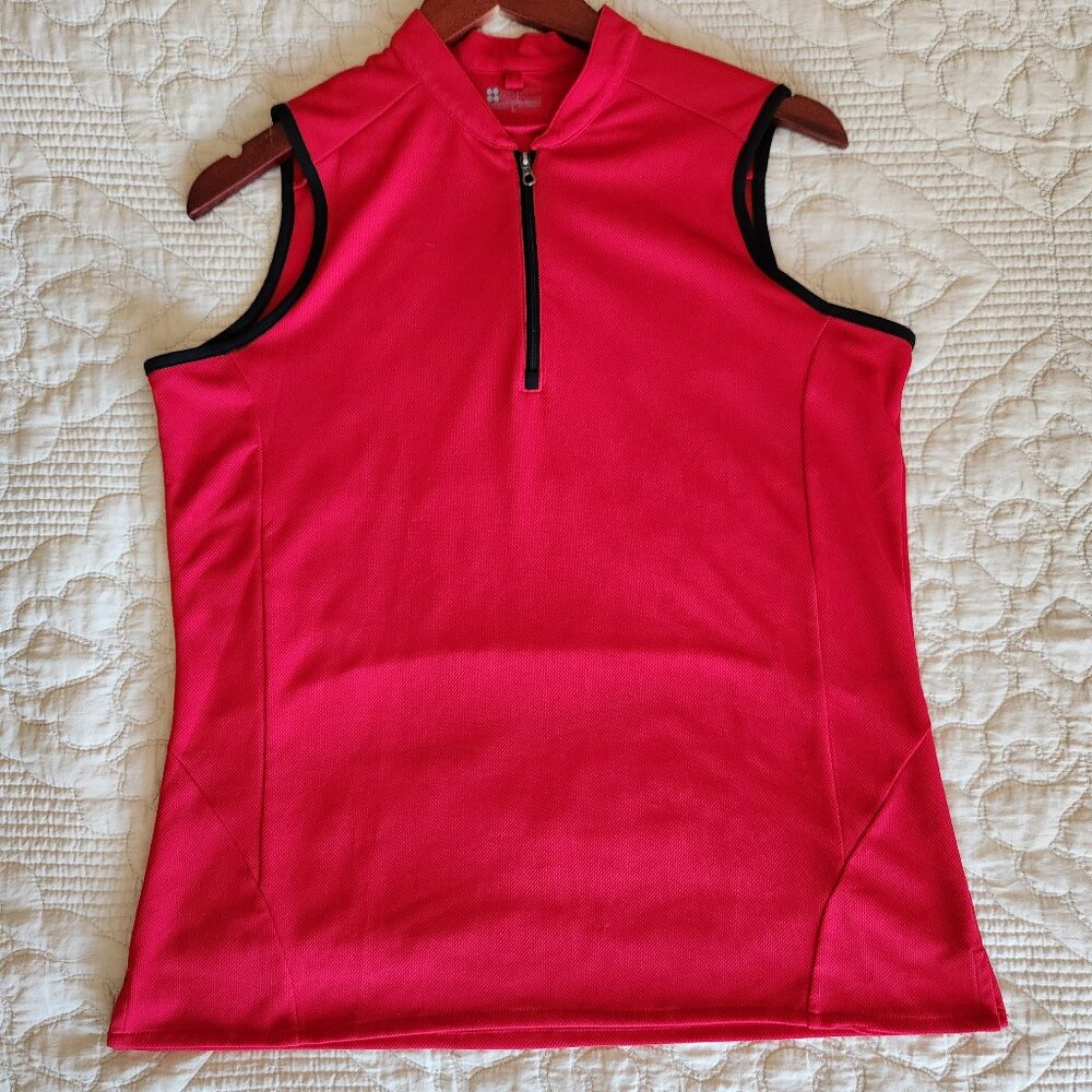 ARC Women's sleeveless Red Golf shirt Size L